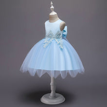 Load image into Gallery viewer, It's YiiYa Flower Girl Dress 2019 Flowers O-neck Christmas Ball Gowns Elegant Big Bow First Communion Dresses For Girls 183