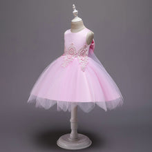 Load image into Gallery viewer, It's YiiYa Flower Girl Dress 2019 Flowers O-neck Christmas Ball Gowns Elegant Big Bow First Communion Dresses For Girls 183