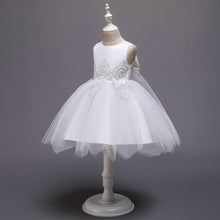 Load image into Gallery viewer, It's YiiYa Flower Girl Dress 2019 Flowers O-neck Christmas Ball Gowns Elegant Big Bow First Communion Dresses For Girls 183