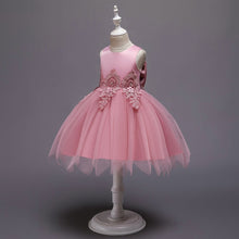 Load image into Gallery viewer, It's YiiYa Flower Girl Dress 2019 Flowers O-neck Christmas Ball Gowns Elegant Big Bow First Communion Dresses For Girls 183