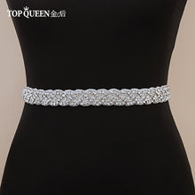 Load image into Gallery viewer, TOPQUEEN S216 Women's Rhinestones Handmade Belt Wedding Dress Belt Accessories Marriage Bridal Sashes Can Customize Any Size