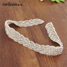 Load image into Gallery viewer, TOPQUEEN S216 Women's Rhinestones Handmade Belt Wedding Dress Belt Accessories Marriage Bridal Sashes Can Customize Any Size