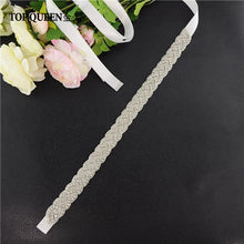 Load image into Gallery viewer, TOPQUEEN S216 Women's Rhinestones Handmade Belt Wedding Dress Belt Accessories Marriage Bridal Sashes Can Customize Any Size