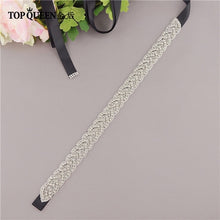 Load image into Gallery viewer, TOPQUEEN S216 Women's Rhinestones Handmade Belt Wedding Dress Belt Accessories Marriage Bridal Sashes Can Customize Any Size