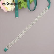 Load image into Gallery viewer, TOPQUEEN S216 Women's Rhinestones Handmade Belt Wedding Dress Belt Accessories Marriage Bridal Sashes Can Customize Any Size