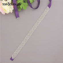 Load image into Gallery viewer, TOPQUEEN S216 Women's Rhinestones Handmade Belt Wedding Dress Belt Accessories Marriage Bridal Sashes Can Customize Any Size