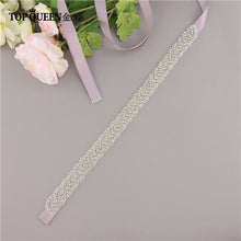 Load image into Gallery viewer, TOPQUEEN S216 Women's Rhinestones Handmade Belt Wedding Dress Belt Accessories Marriage Bridal Sashes Can Customize Any Size
