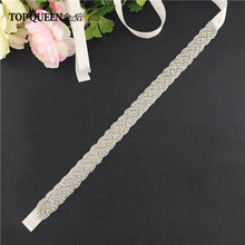 Load image into Gallery viewer, TOPQUEEN S216 Women's Rhinestones Handmade Belt Wedding Dress Belt Accessories Marriage Bridal Sashes Can Customize Any Size