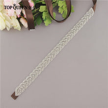 Load image into Gallery viewer, TOPQUEEN S216 Women's Rhinestones Handmade Belt Wedding Dress Belt Accessories Marriage Bridal Sashes Can Customize Any Size