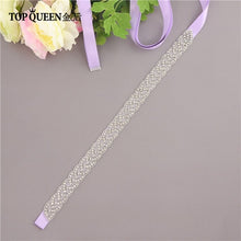 Load image into Gallery viewer, TOPQUEEN S216 Women's Rhinestones Handmade Belt Wedding Dress Belt Accessories Marriage Bridal Sashes Can Customize Any Size